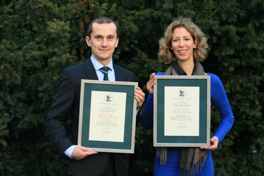 Mirna Dumičić i Tomislav Rizdak - Prošlogodišnji dobitnici nagrade "Prof. dr. Marijan Hanžeković"